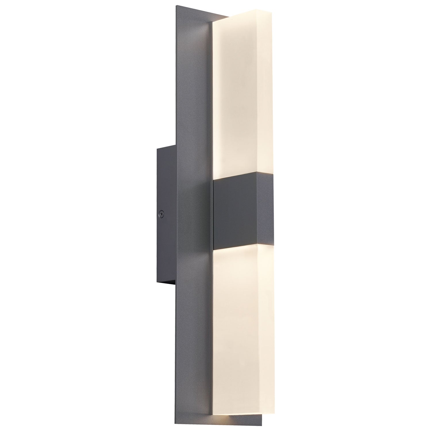Visual Comfort Architectural 700OWLYT83018DHUNVSSP 18.5” Lyft Outdoor Wall Light, Color Temperature 3000K, Surge Protection, Frosted Charcoal Finish