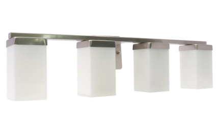 Westgate VLM-E26-4L-BN 4-Lamp E26 Lamp-Ready Vanity Light, Wattage 60W per socket, Voltage 120VAC / 60Hz, Brushed Nickel Finish