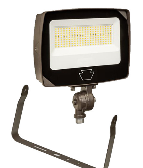 Keystone KT-FLED35PS-R4A-UNV-8CSB-VDIM LED Flood Light w/ Photocell, Selectable Wattage. Voltage 120V-277V, Multi-Color Temperature, Bronze