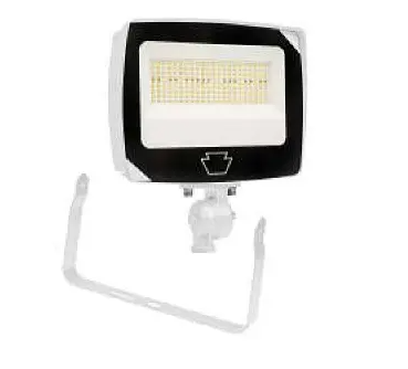 Keystone KT-FLED60PS-R4A-UNV-8CSB-VDIM-W LED Flood Light w/ Photocell, Selectable Wattage. Voltage 120V-277V, Multi-Color Temperature, White