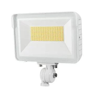 Keystone KT-FLED75-R1A-UNV-8CSB-VDIM-W LED Flood Light w/ Photocell, Wattage 75W. Voltage 120V-277V, Multi-Color Temperature, White