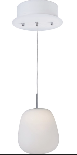 ET2 Contemporary Lighting E21121-11WT Puffs LED 6.25 inch Single Pendant Ceiling Light, White Finish