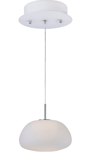 ET2 Contemporary Lighting E21122-11WT Puffs LED 6.25 inch Single Pendant Ceiling Light, White Finish