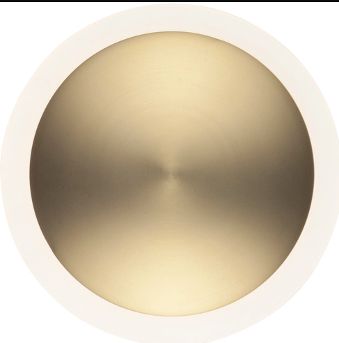 ET2 Contemporary Lighting E21540-90BKGLD Saucer LED 7 inch ADA Wall Sconce Wall Light, Lumens 400, Color Temperature 3000K, Black/Gold