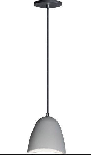 ET2 Contemporary Lighting E25034-GY Sway LED 7 inch Single Pendant Ceiling Light, Lumens 450, Color Temperature 3000K, Gray Finish