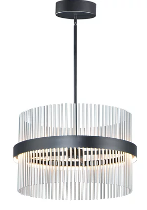 ET2 Contemporary Lighting E34205-BKSN WiZ LED 24" inch Single Pendant Ceiling Light, Multi-Color Temperature, Lumens 1600, Black/Satin Nickel