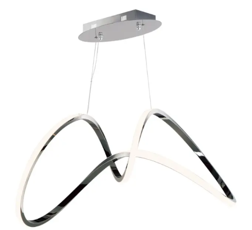 ET2 Contemporary Lighting E20455-BC Perpetual 37" LED Pendant, Color Temperature 3000K 1,800 Lumens, Voltage 120V, Black Chrome