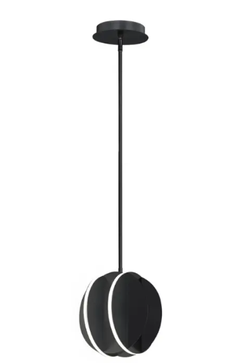 ET2 Contemporary Lighting E21482-BK Interval LED Mini Sphere Pendant, Color Temperature 3000K, 900 Lumens, Voltage 120V, Black Finish