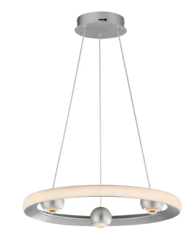 ET2 Contemporary Lighting E23511-AL Nodes 18" LED Pendant, Multi-Color Temperature, 1,700 Lumens, Voltage 120-277V, Brushed Aluminum Finish