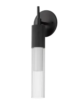 ET2 Contemporary Lighting E11010-144BK Reeds LED Sconce, Color Temperature 3000K, 240 Lumens, Voltage 120V, Black Finish