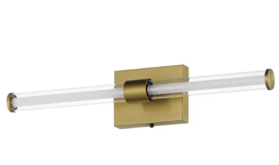 ET2 Contemporary Lighting E23442-10NAB Fuse 24" LED Vanity Light, Multi-Color Temperature, Voltage 120V, Natural Aged Brass Finish