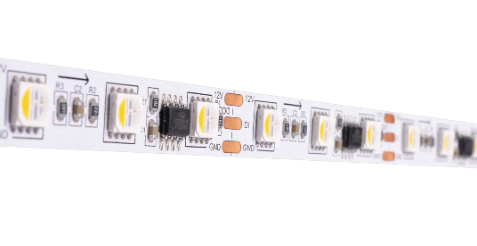 Diode LED DI-12V-DRGBW-50-PIX-3LED-016 16.4ft Spool Dazzle 3-LED Pixel RGBW-5000K LED Tape Light, Voltage 12V