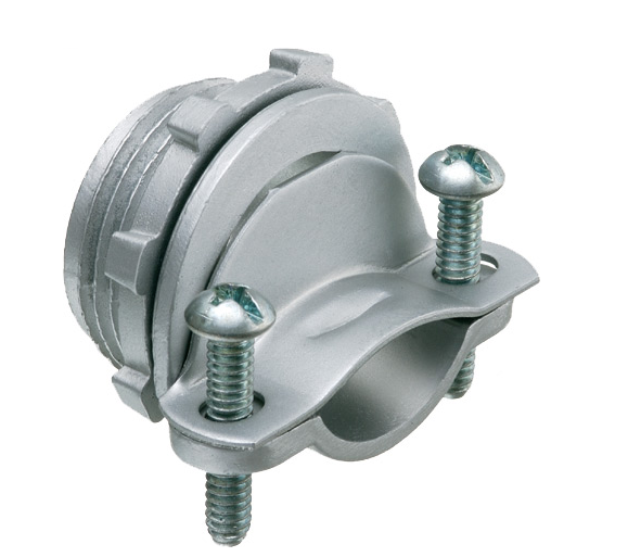 Arlington 848S 1-1/2" Round Ser Cable Connector, Zinc Die Cast