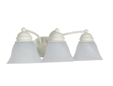 Nuvo 60-354 21" Empire Series LED Vanity w/ Alabaster Glass, 3 Lights, Textured White, Wattage 100W