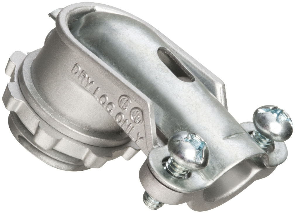 Arlington 850 3/8" 90 Flex Connector, Zinc Die Cast