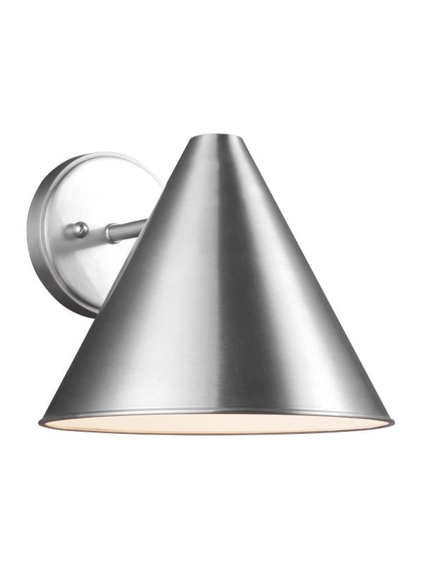 Generation Lighting Crittenden 1 light satin aluminum outdoor wall lantern