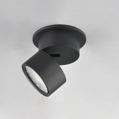 Maxim Lighting 86242WT Swinger 18W 1 LED Adjustable Flush Mount Ceiling Light - side angle ceiling installation view