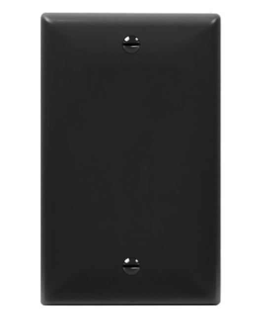 Enerlites 8801-BK Black Cover One-Gang Wall Plate, Black Finish