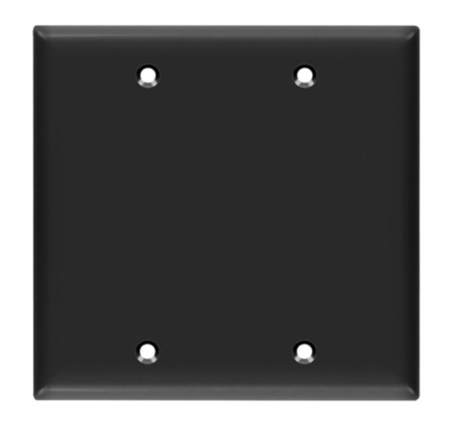 Enerlites 8802-BK Blank Cover One-Gang Wall Plate, Black Finish