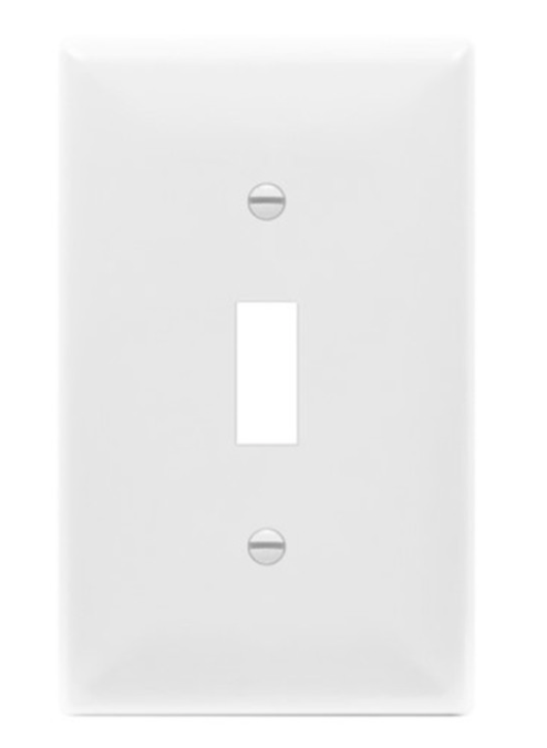 Enerlites 8811-W Toggle Switch One-Gang Wall Plate, White