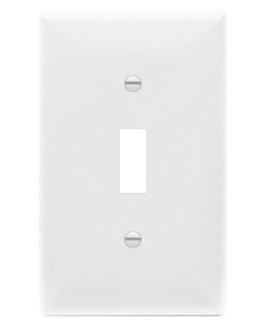 Enerlites 8811M-W Toggle Switch One-Gang Wall Plate, Med-Size, White