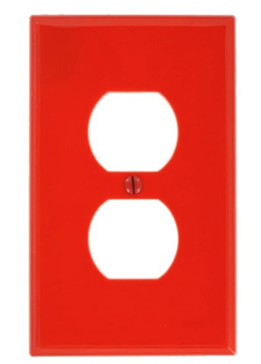 Enerlites 8821-O Duplex Receptacle One-Gang Wall Plate, Orange