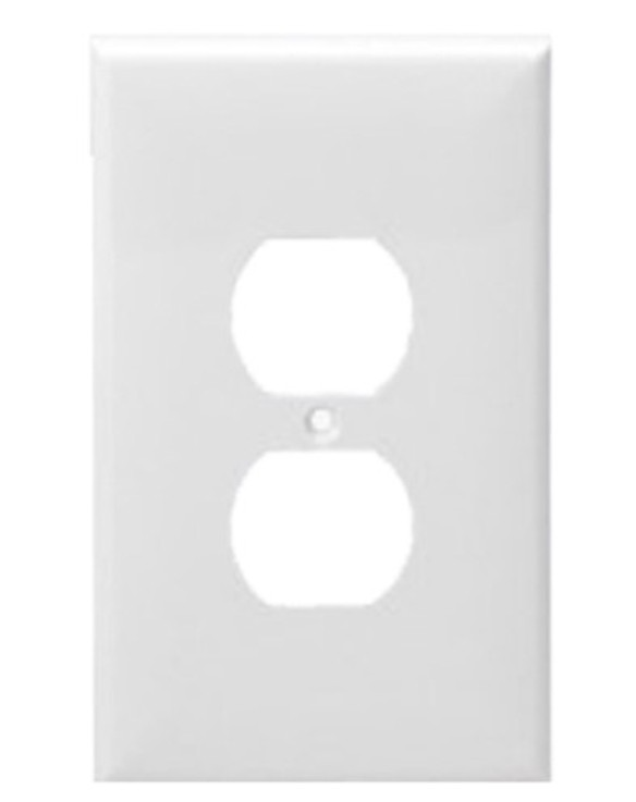 Enerlites 8821-W Duplex Receptacle One-Gang Wall Plate, White