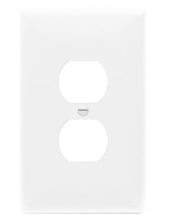 Enerlites 8821O-W Duplex Receptacle One-Gang Wall Plate, Oversized, White
