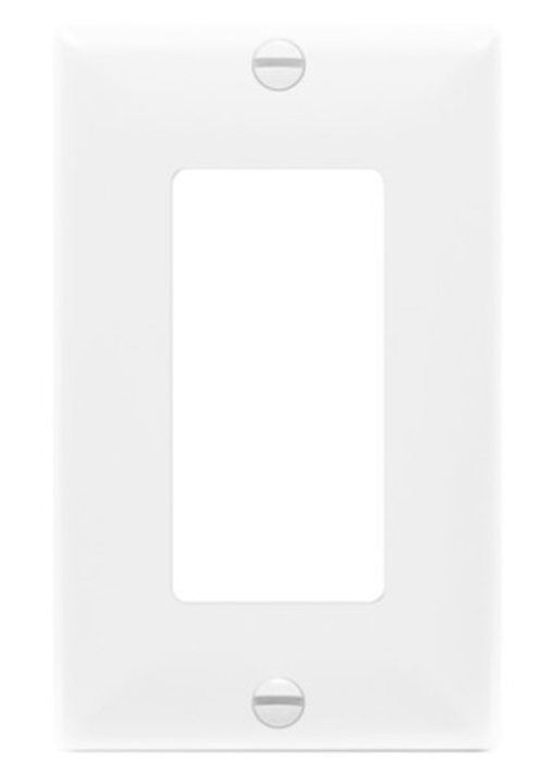 Enerlites 8831M-W Decorator/ GFCI One-Gang Wall Plate, Mid-Size, White