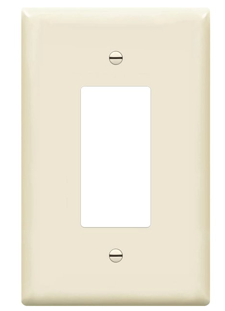 Enerlites 8831O-LA Decorator/ GFCI One-Gang Wall Plate, Over-Size, Light Almond