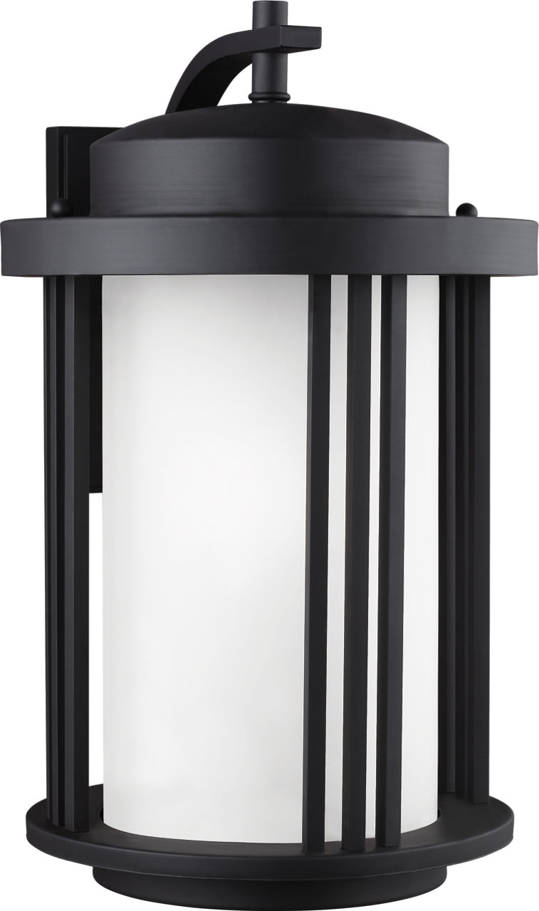 Generation Lighting Crowell 1 light black wall lantern