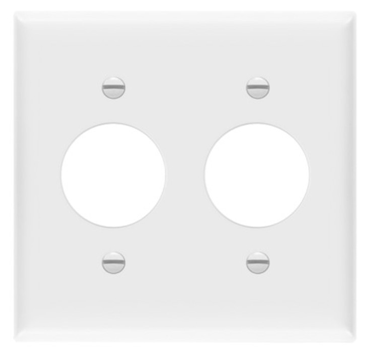 Enerlites 8852-W Single Receptacle Two-Gang Wall Plate, White