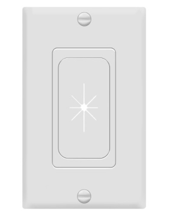 Enerlites 8901-LA Single Gang Multimedia Rubber Pass-Through Decorative Adapter, Light Almond