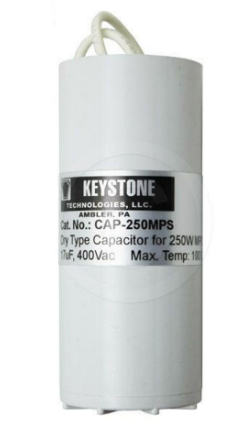Keystone CAP-250MPS Capacitor for 250W Pulse Start MH, 17uF, 400V, Dry Film