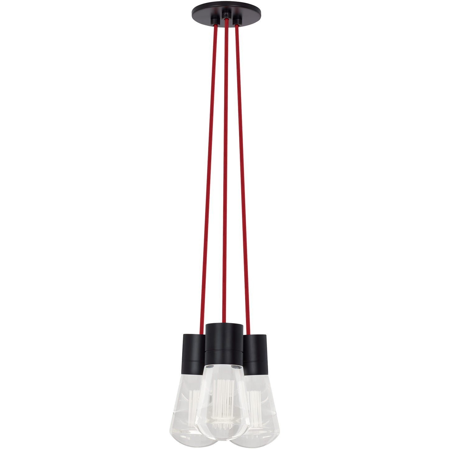 Visual Comfort Architectural 700TDALVPMC3RB-LEDWD Sean Lavin Alva LED 3.6" Pendant Black 27W 3000K–2200K 90 CRI Red Cord