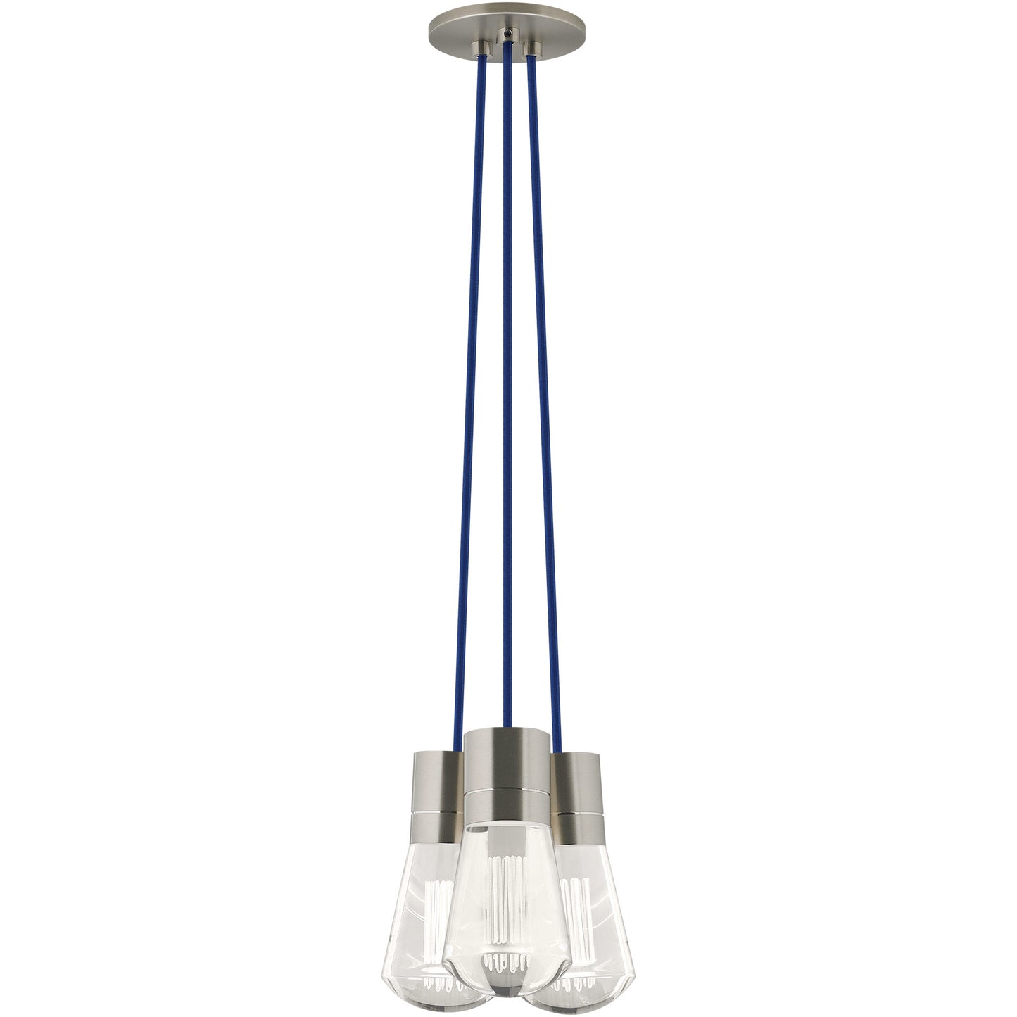 Visual Comfort Architectural 700TDALVPMC3US-LEDWD Sean Lavin Alva LED 3.6" Pendant Satin Nickel 27W 3000K–2200K 90 CRI Blue Cord