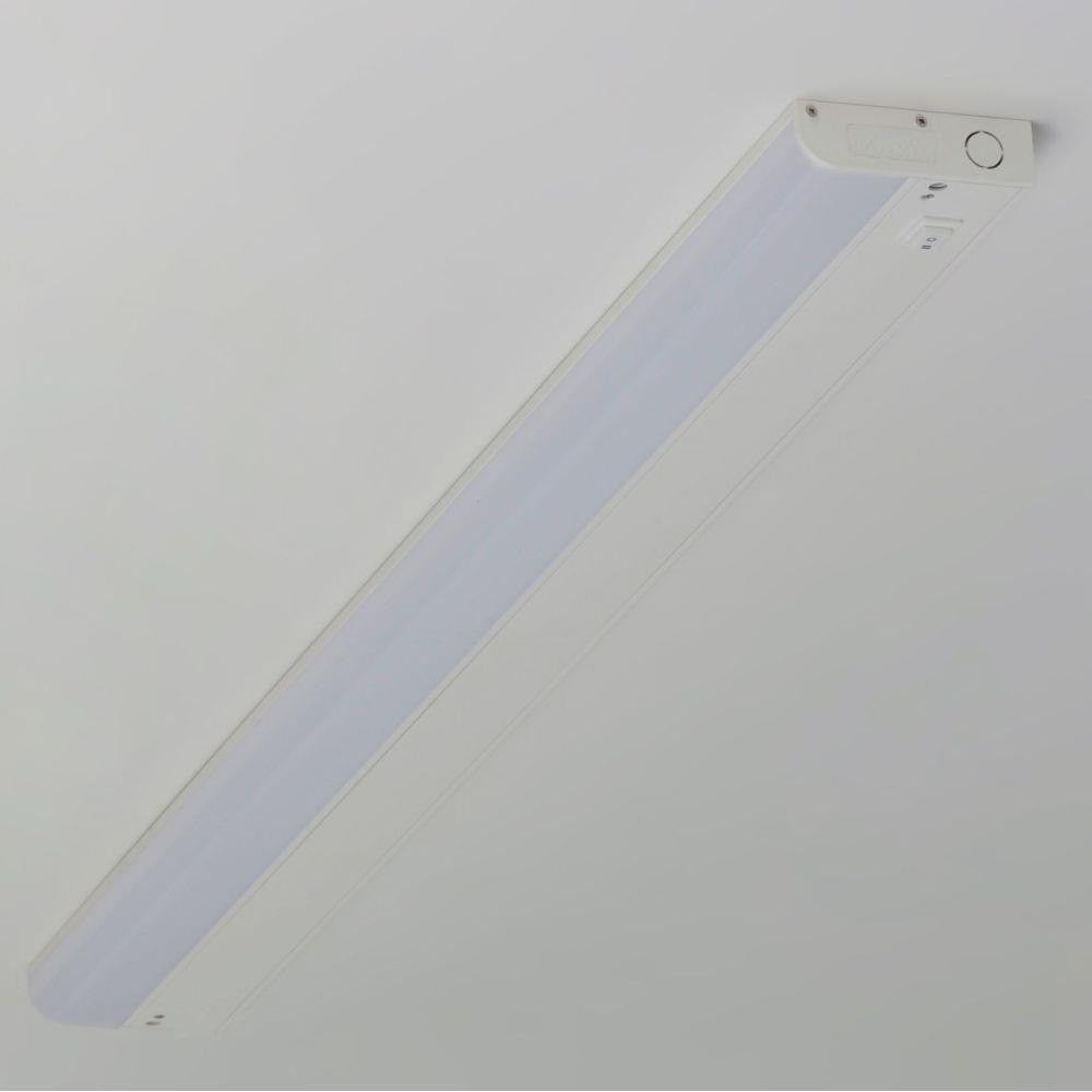 Maxim Lighting 89855WT CounterMax MX-L-120-1K 36 Inch White LED Undercabinet Light Bar - diagonal view showing full length