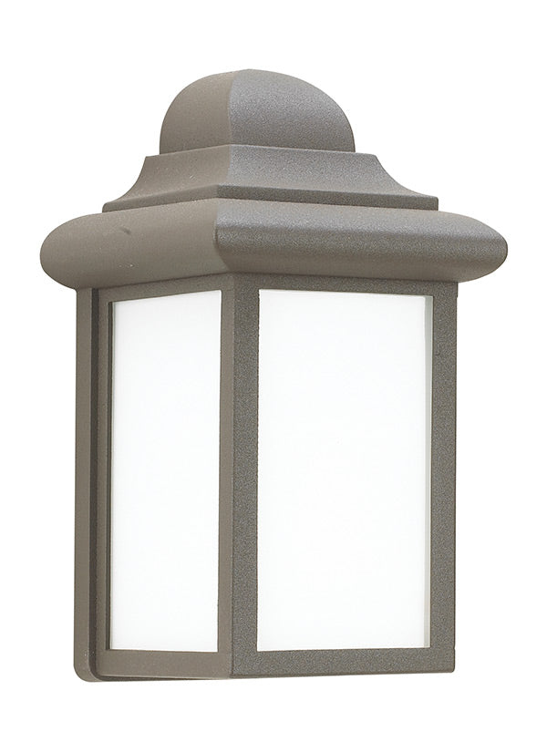 Generation Lighting Mullberry Hill bronze outdoor wall lantern with white glass