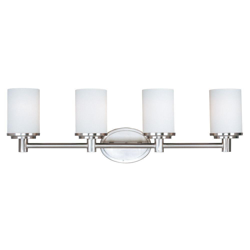 Maxim Lighting 9054SWSN Cylinder 4 Light 29 inch Satin Nickel Bath Vanity Wall Light