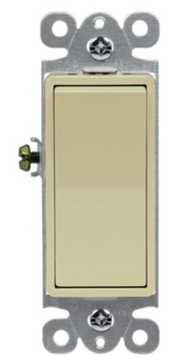 Enerlites 91160-I Residential Grade Decorator Switch W/ Back Light, Single-Pole, Ivory