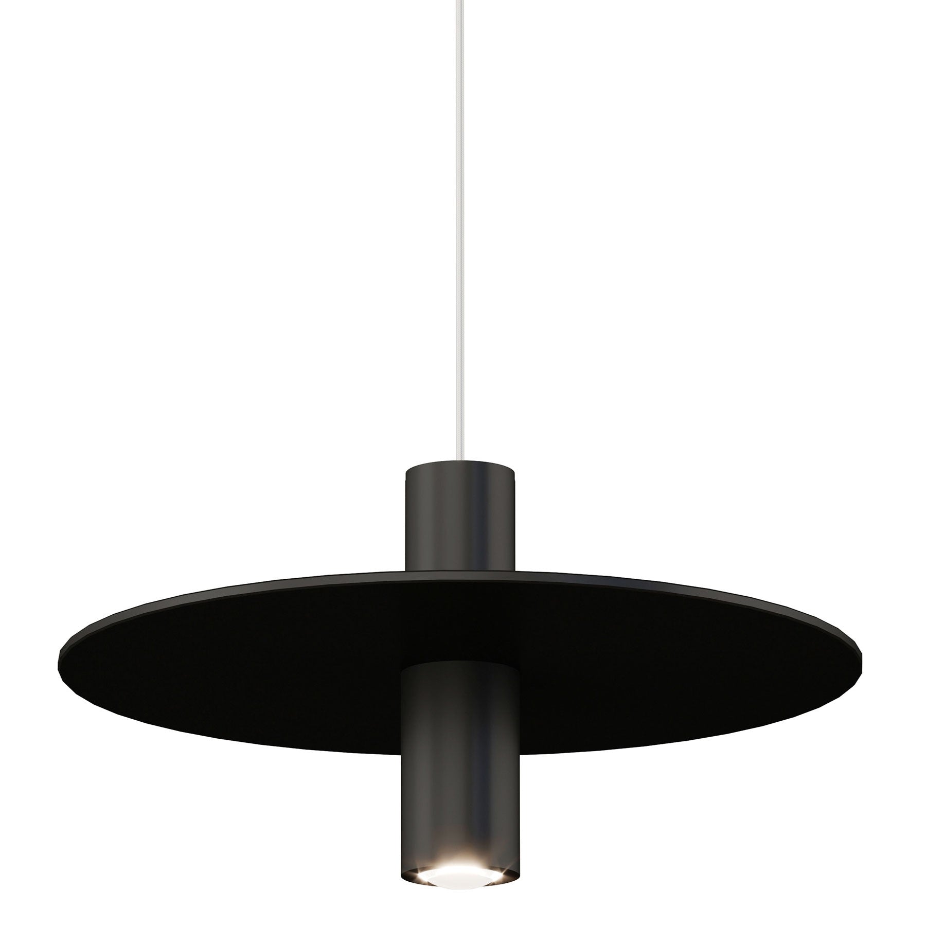 Visual Comfort Modern Collection 700MPPNTB-LED930 Monopoint Mini Ponte LED Low Voltage Pendant Nightshade Black