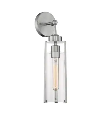 Nuvo 60-7141 Marina Series Wall Sconce w/ Clear Glass, Wattage 60W, Brushed Nickel