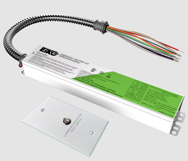 Eiko EEBE30WUA050S Emergency Battery External, Wattage 30W, Voltage 120-277VAC, 25-50VDC, CEC Compliant
