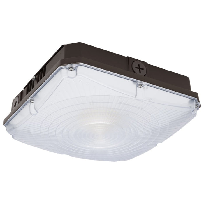 Nuvo 65-980 8.5 LED Field Selectable Canopy Fixture, Selectable Wattage 25W, 30W, 40W, Multi-Color Temperature, Voltage 120-277V, Bronze