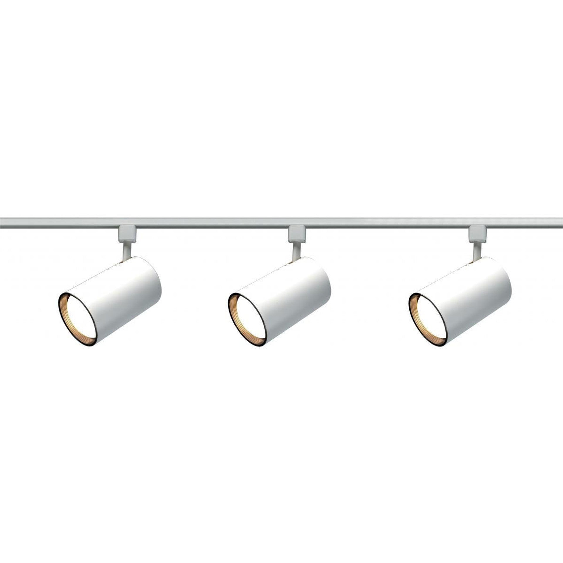 Nuvo TK318 4 Foot 3-Light Track Light Kit, R30, Straight Cylinder, White