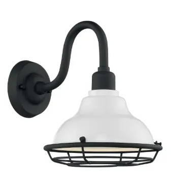 Nuvo 60-7021 Newbridge Series Wall Sconce, Wattage 60W, Gloss White & Black