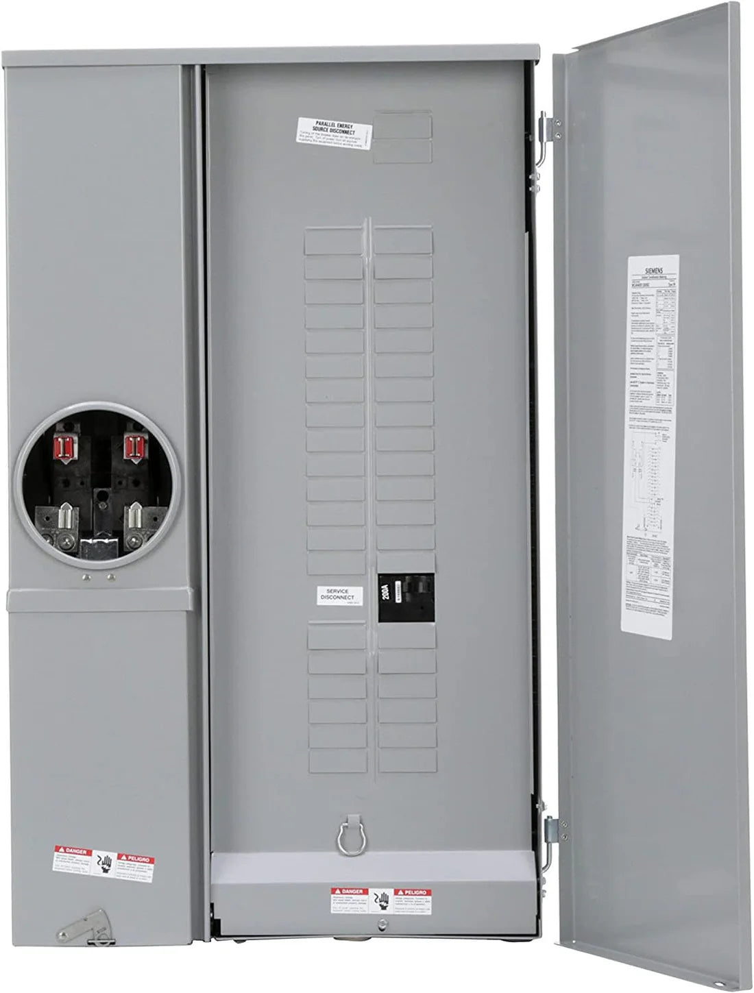 Siemens MC4040S1200SC 200-Amp 40-Spaces 40 Circuits Surface Mount Solar Ready Meter-Load Center Combination