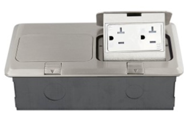 Enerlites 962301-S 20A Dual Nickel Plated Pop-Up Tamper-Weather-Resistant Floor Box Receptacles