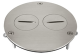 Enerlites 975501-SS 20A Stainless Steel Tamper-Weather-Resistant 4" Diameter Flush Round Cover Plate Duplex Receptacle