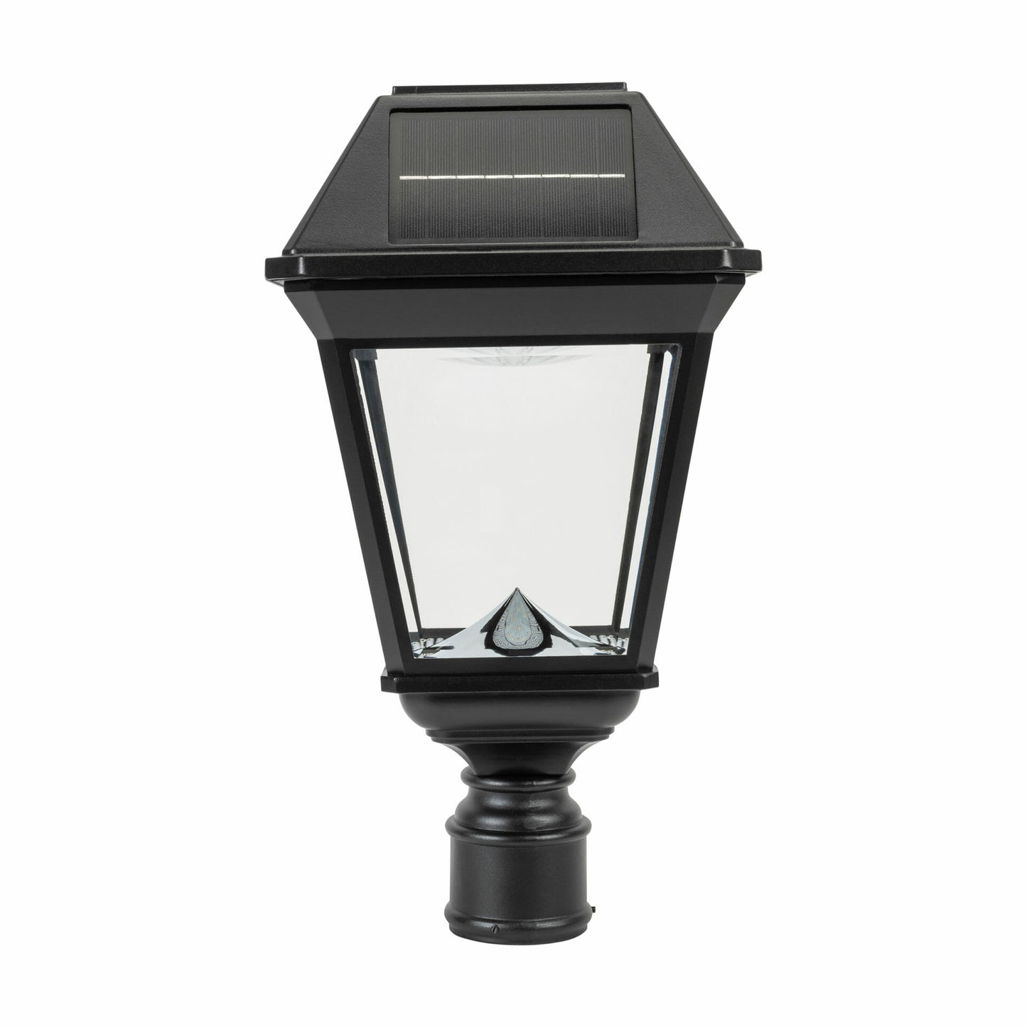 Gama Sonic 97K012 Imperial III Commercial Solar Post Light with Dual Color and 3″ Fitter, Black Finish